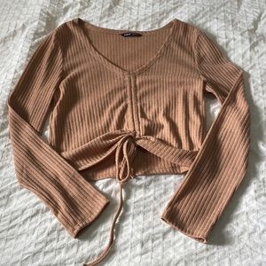 SHEIN Tan Longsleeve Top Size L
